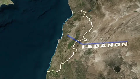 Lebanon Map Animation Stock Footage 273588206
