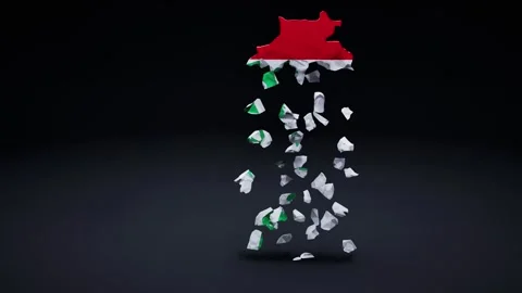 Lebanon Map With Flag Stock Footage 324793728