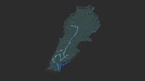 Lebanon map Stock Footage 169455704