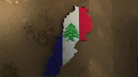 Lebanon Map Stock Footage 278071505
