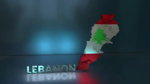 Lebanon Map Stock Footage 283077417