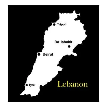 Lebanon map icon Stock Illustration