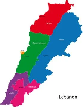 Lebanon map Stock Illustration