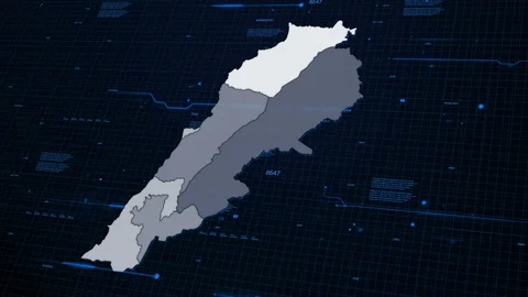 Lebanon network map Stock Footage 87977762
