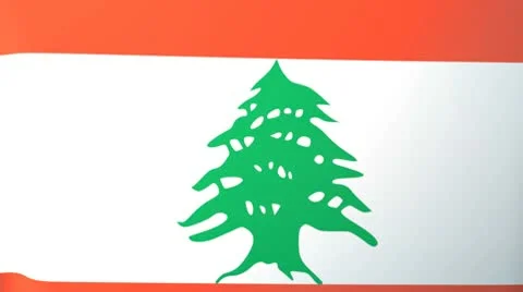 Lebanon Waving Flag Stock Footage 10762105