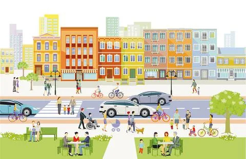 Leben in der Stadt Stock Illustration