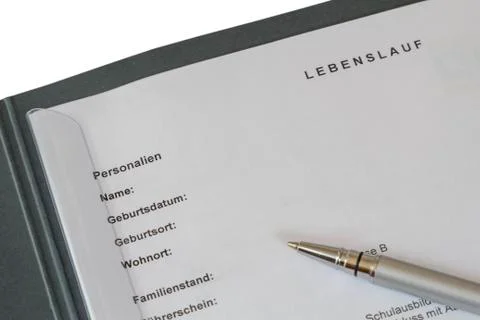 Lebenslauf Stock Photos