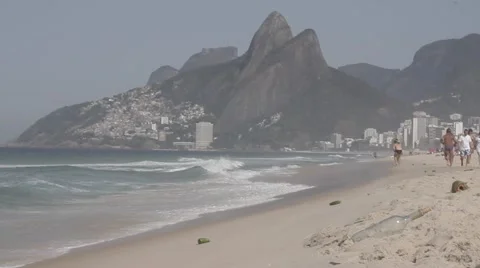 Leblon beach, Rio de Janeiro, Brazil. Video stock 61706701