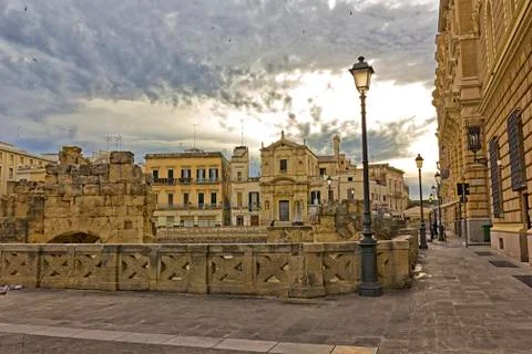 Lecce, Old Town Square Stock Photos