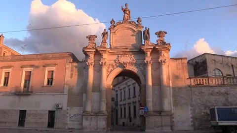 Lecce Porta Napoli Stock Footage 71972604