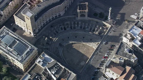 Lecce Roman Arena Stock Footage 65385387