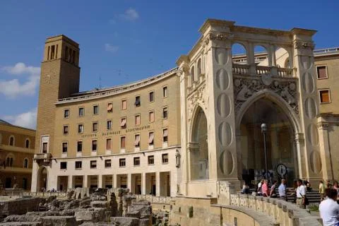 Lecce,Apulia,Saint Oronzo Square Stock Photos