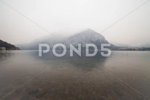 Lecco lake landscape Stock Photos