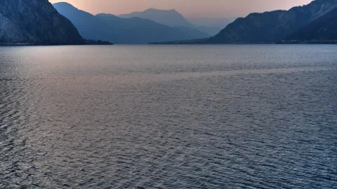 Lecco lake at the sunset Stock Footage 248947732