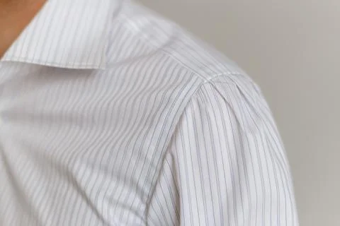 Leche and collar of a representative white shirt Stock Photos