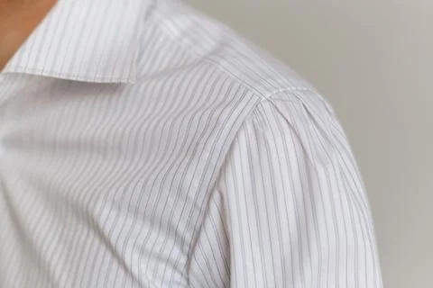 Leche and collar of a representative white shirt Foto stock