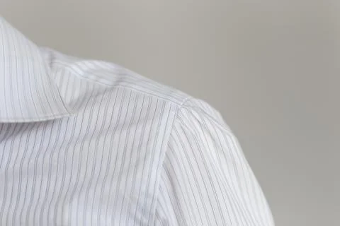 Leche and collar of a representative white shirt Foto stock