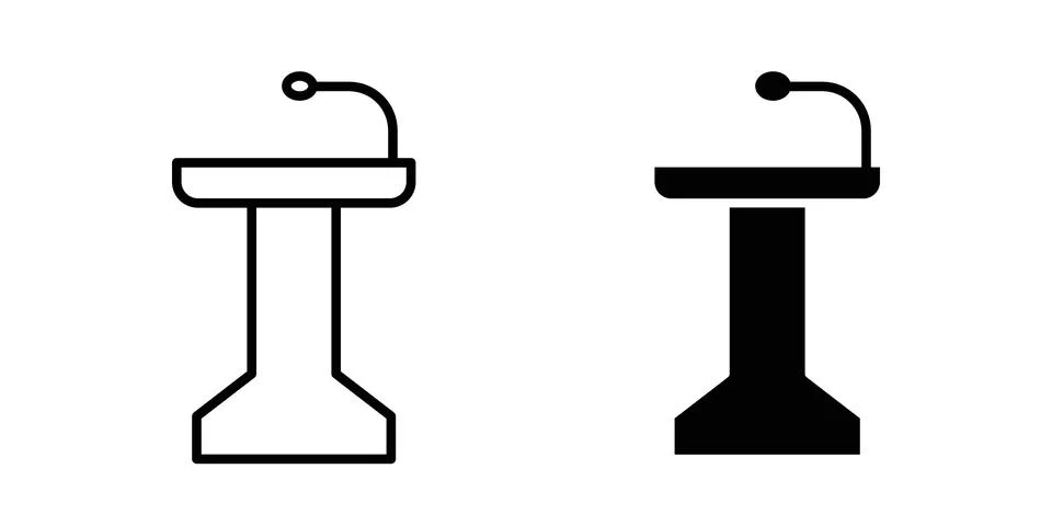 Lectern icon design. Simple Vector illustrations.. Stock Illustration