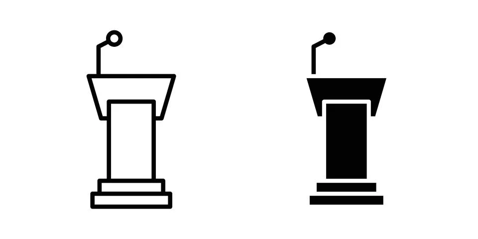 Lectern icon set, collection of vector icons Stock Illustration