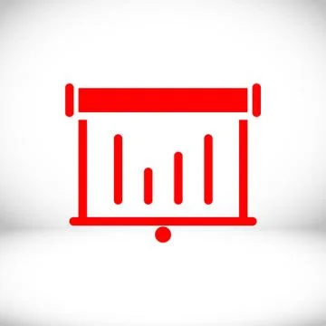 Lectern with microphone icon stock vector illustration flat design Stock Illustration