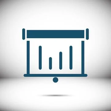 Lectern with microphone icon stock vector illustration flat design Stock Illustration