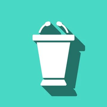 Lectern with microphone icon stock vector illustration flat design イラスト素材