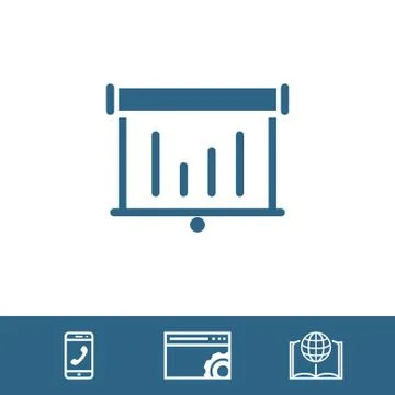 Lectern with microphone icon stock vector illustration flat design Stock Illustration