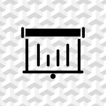 Lectern with microphone icon stock vector illustration flat design Stock Illustration