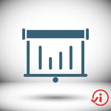 Lectern with microphone icon stock vector illustration flat design Stock Illustration