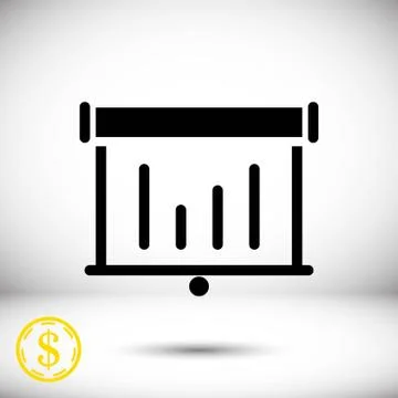 Lectern with microphone icon stock vector illustration flat design Stock Illustration