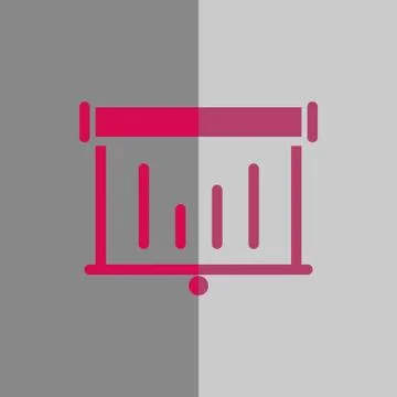 Lectern with microphone icon stock vector illustration flat design Stock Illustration