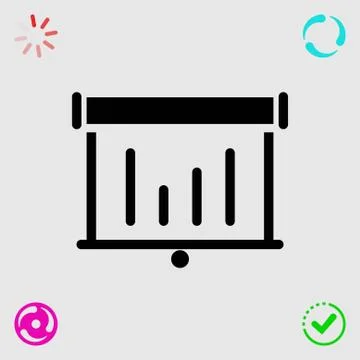 Lectern with microphone icon stock vector illustration flat design Stock Illustration