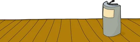 Lectern on stage over white Stock Illustration
