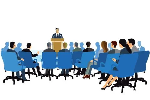 Lecture, Consulting, Event Stock Illustration