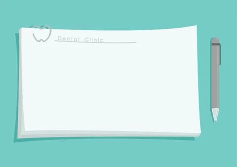 Lecture dental note Stock Illustration