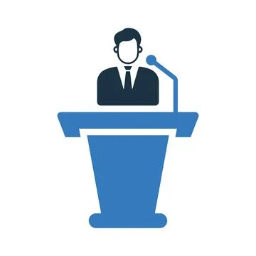Lecture icon. Simple editable vector design isolated on a white background. Stock Illustration