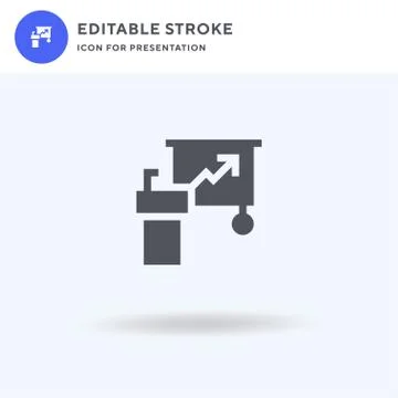 Lecture icon vector, filled flat sign, solid pictogram isolated on white, logo Illustrazione stock