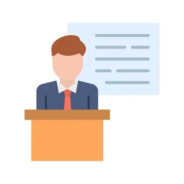 Lecture icon vector image. Illustrazione stock