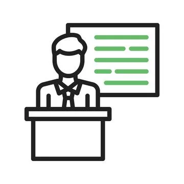 Lecture icon vector image. Stock Illustration