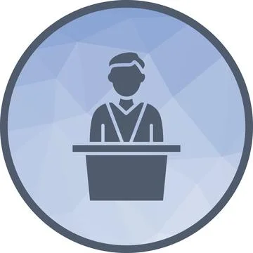 Lecture icon vector image. Stock Illustration