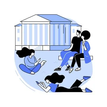 Before lecture isolated cartoon vector illustrations. Stock Illustration