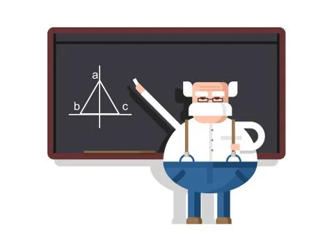 Lecture by professor Stock Illustration