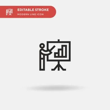 Lecture Simple vector icon. Illustration symbol design template for web mobil Stock Illustration