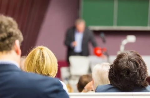 Lecture at university. Stock Photos