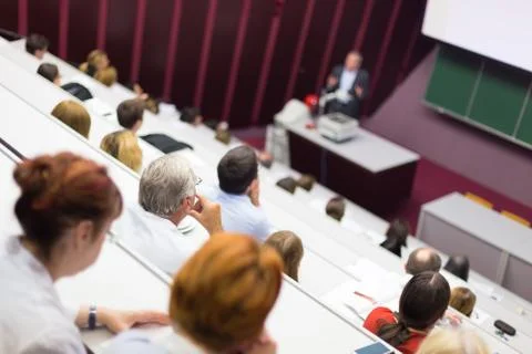 Lecture at university. Stock Photos