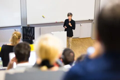Lecture at university. Stock Photos