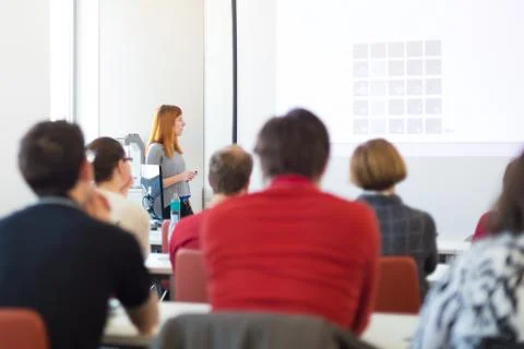 Lecture at university. Stock Photos