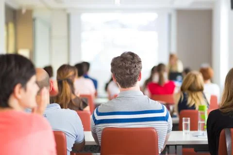 Lecture at university. Foto stock