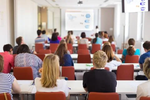 Lecture at university. Stock Photos