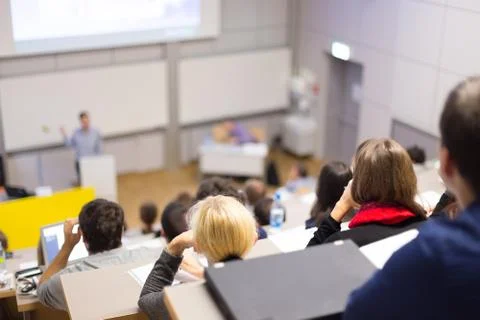 Lecture at university. Stock Photos